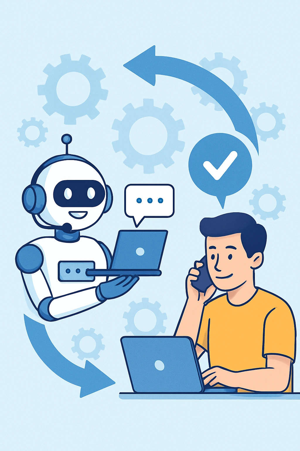 Customer agent working with AI dashboard